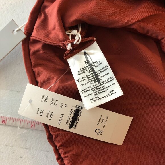 J Crew Lana Bikini Top Classic Sculpt Removable Pads Adjustable Straps Coral M - Picture 5 of 7